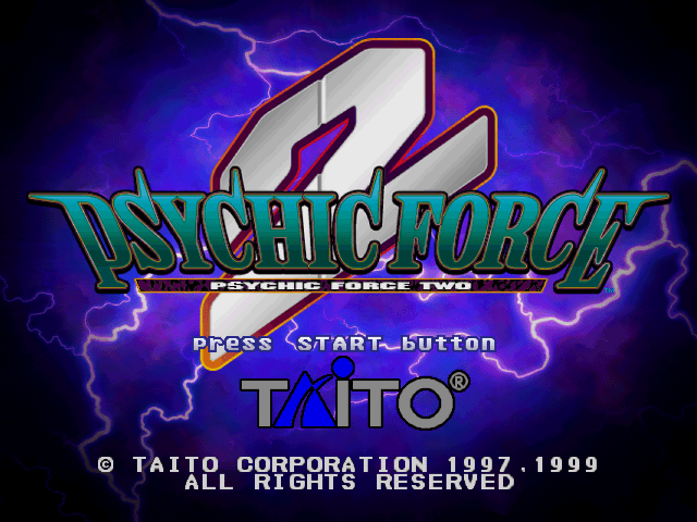 Psychic Force 2 title screen for Playstation